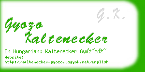 gyozo kaltenecker business card